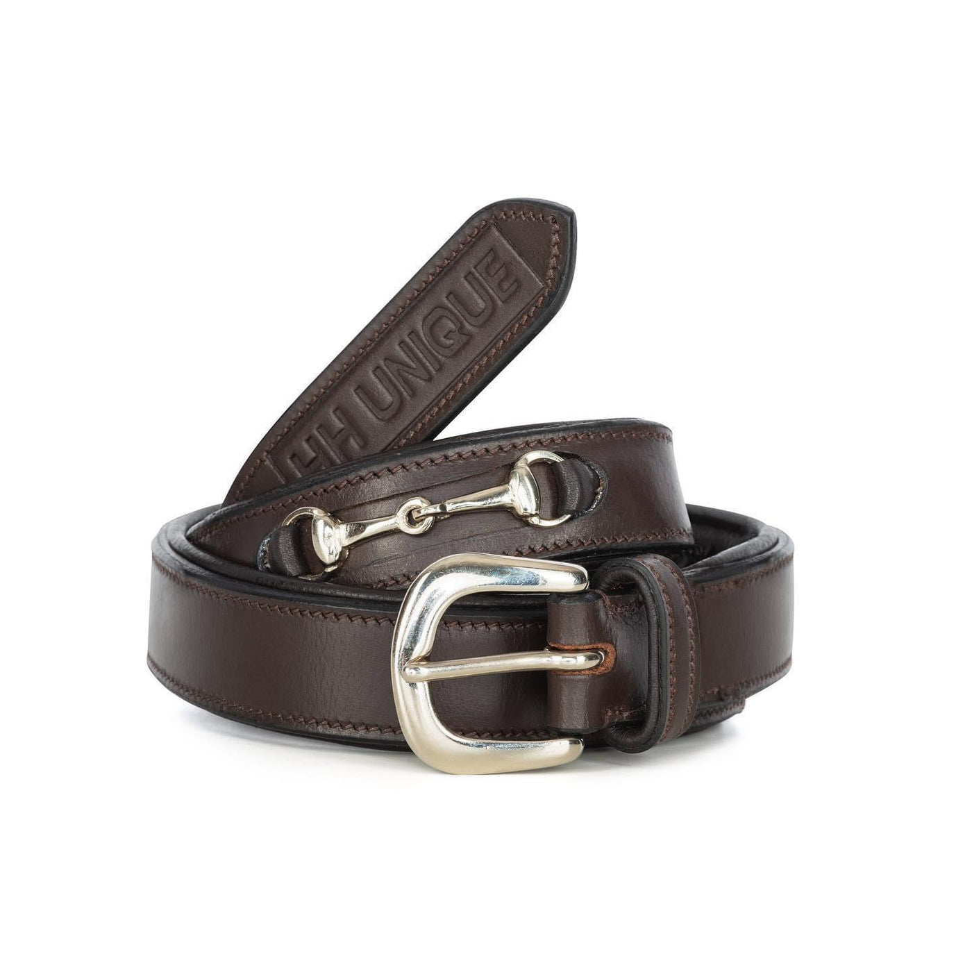 Brown (Matt) Leather Luxury Ladies Snaffle Belt - PREORDER