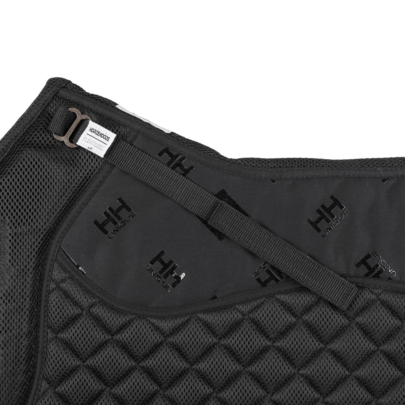 Black FlexiBadge4D™️ Grip Gel Competition Dressage Pad Kit