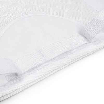 White FlexiBadge4D™️ Grip Gel Competition Dressage Pad Kit