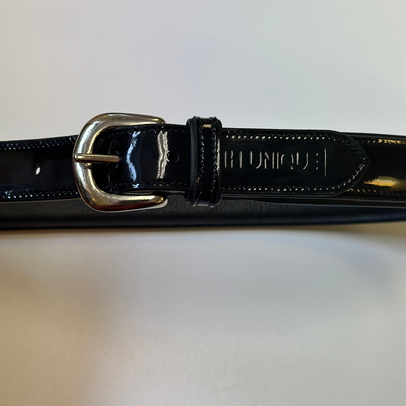 Black (Patent) Leather Luxury Snaffle Belt - Restock 15 May